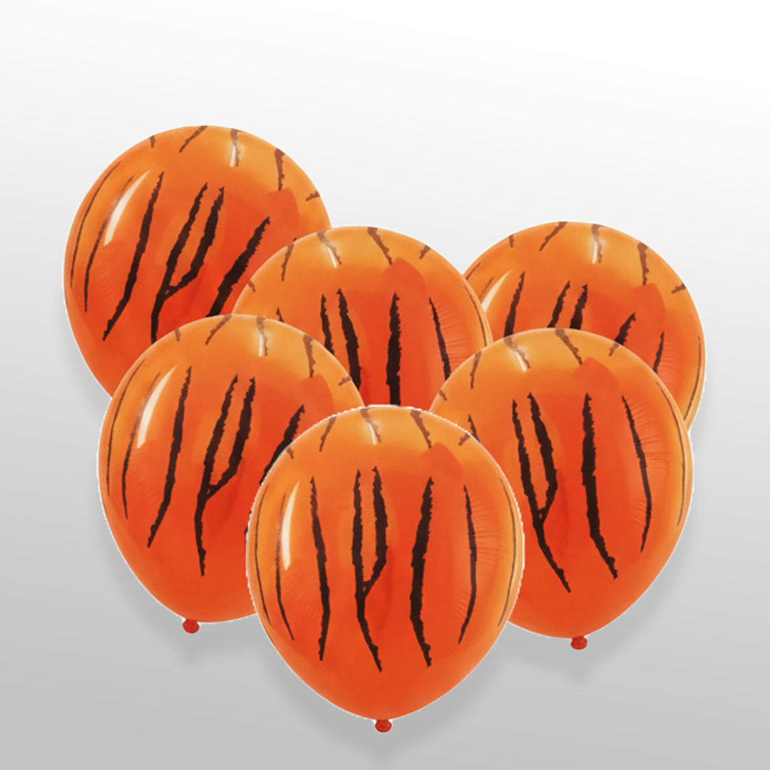 Figer Strips Print Round Balloons