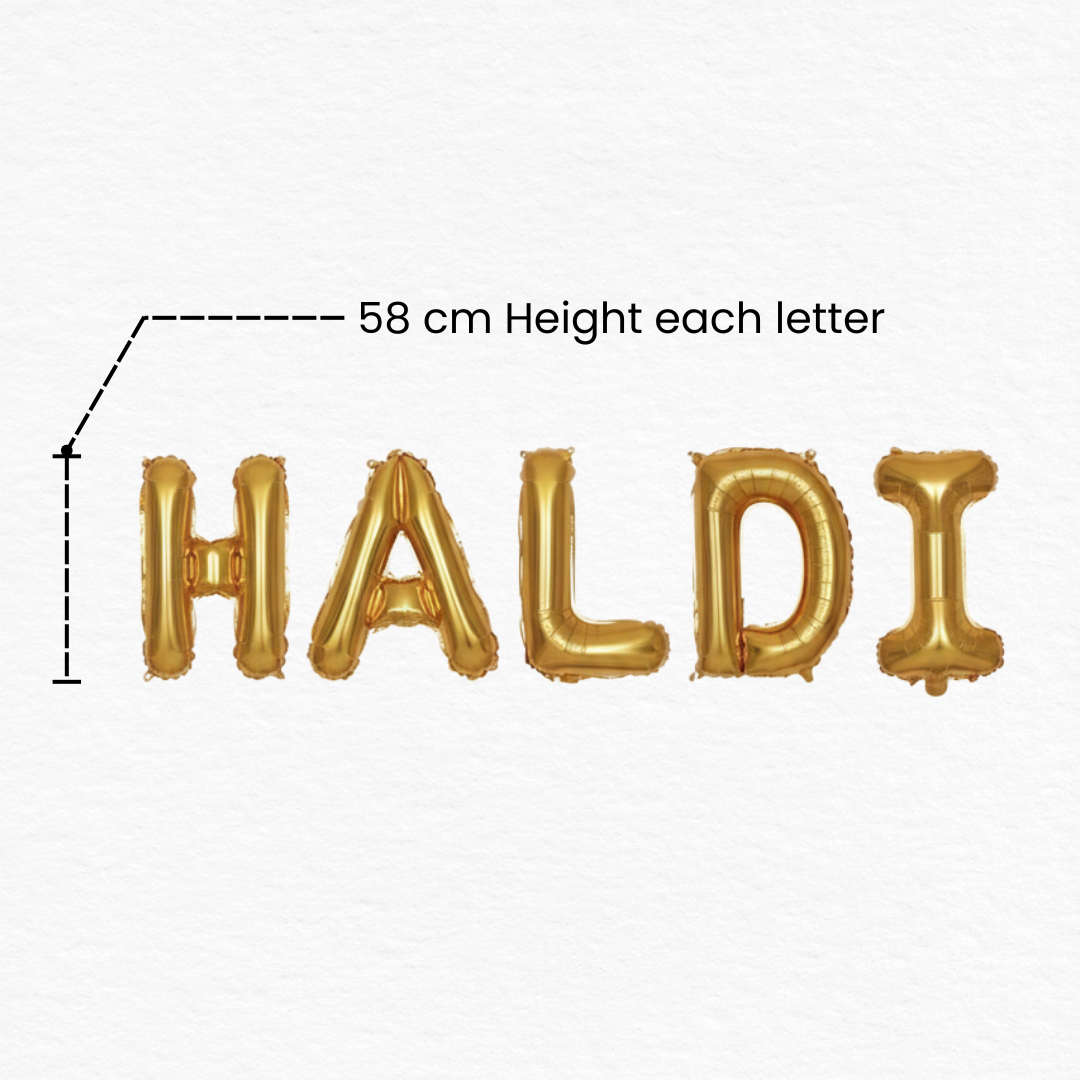 Haldi Golden Foil Balloon