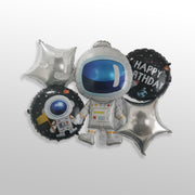 Astronaut foil balloon set for space theme birthday decoration
