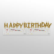 Golden Happy Birthday Cake Topper