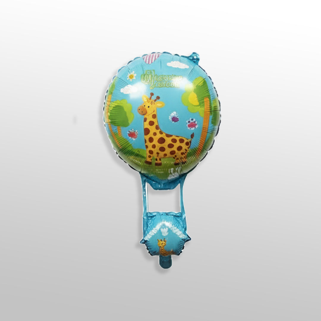 Cartoon Safari Printed Hot Air Foil Balloon