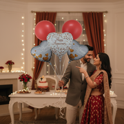5 PC Happy Anniversary Balloon Bouquet  (Red Balloon)
