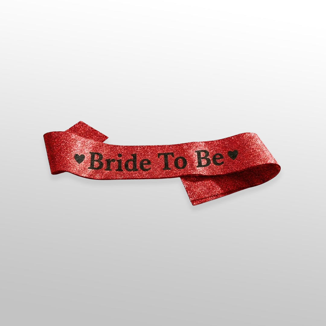 Engagement Party Decoration Prop
Red Glitter Sash for Women