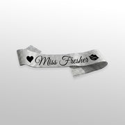 Shimmering Silver Freshers Prop for Events
Premium Miss Fresher Award Sash