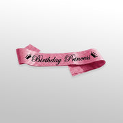 Girls Birthday Celebration Sash
Pink Glitter Sash with Crown Designs