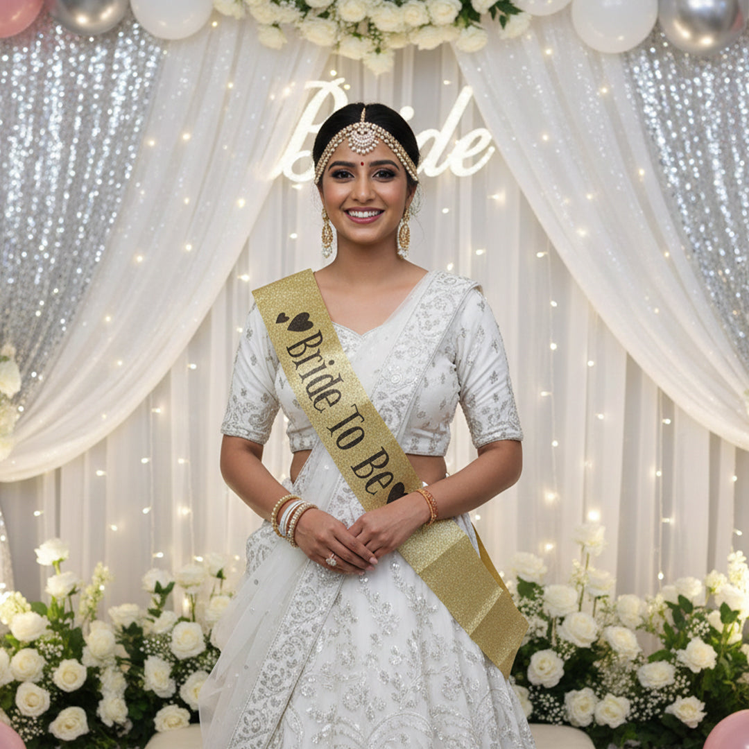 Golden Bride to be Sash for Wedding Bride To be Party