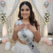 Silver Bride to be Sash for Wedding Bride To be Party