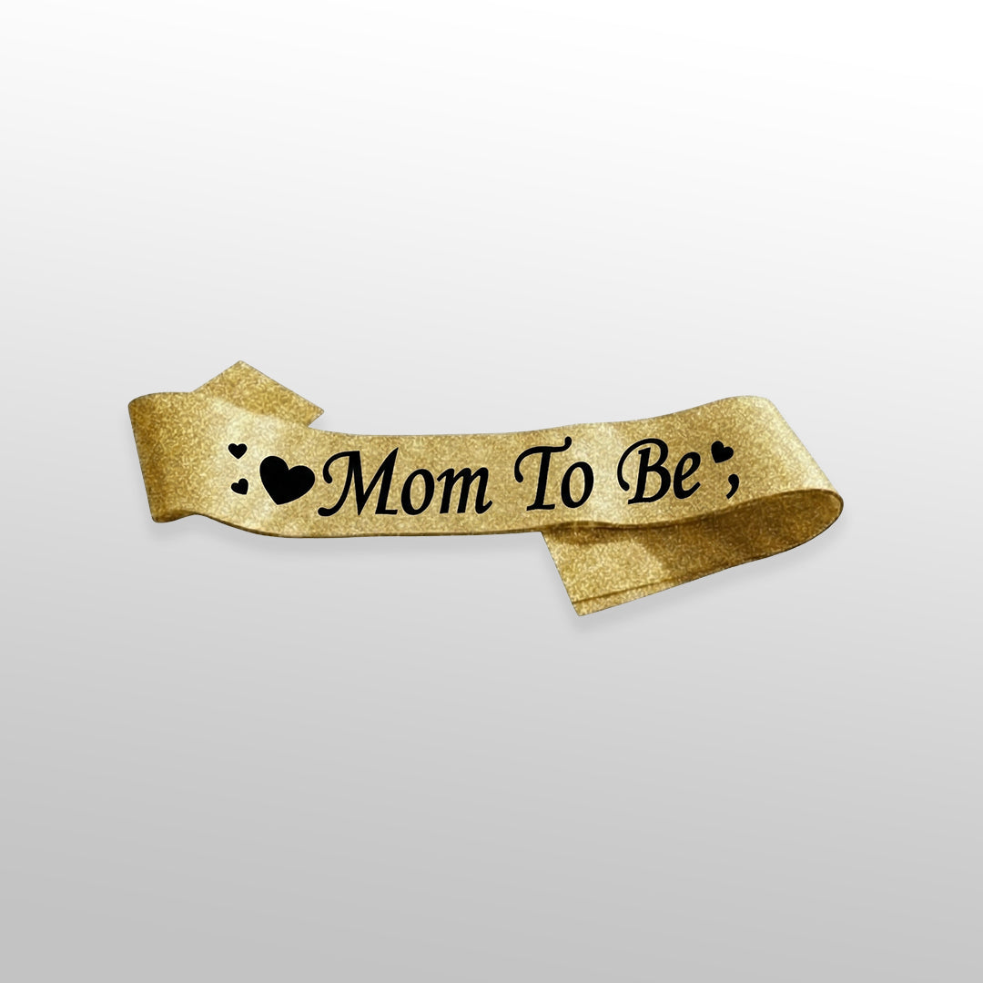 Maternity Celebration Sash
Pregnancy Party Prop with Black Text