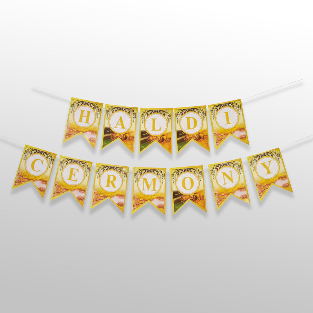 Haldi Ceremony Bunting Banner for Haldi Ceremony Decoration