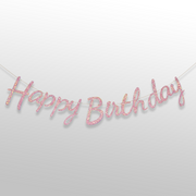 Happy Birthday Lettering for Girls
Pink Glitter Party Decoration