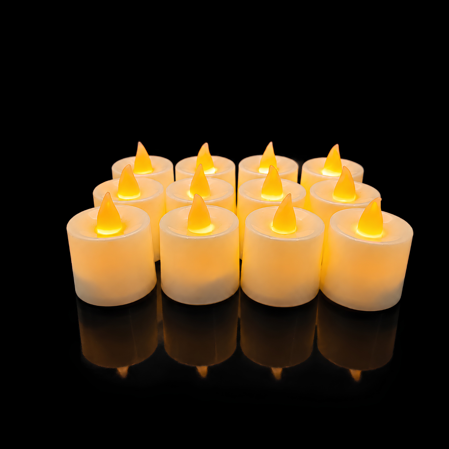 LED Warm Yellow Candle – Smokeless Flameless LED Light Candle for Home, Party, Wedding & Event Decoration