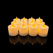 LED Warm Yellow Candle – Smokeless Flameless LED Light Candle for Home, Party, Wedding & Event Decoration