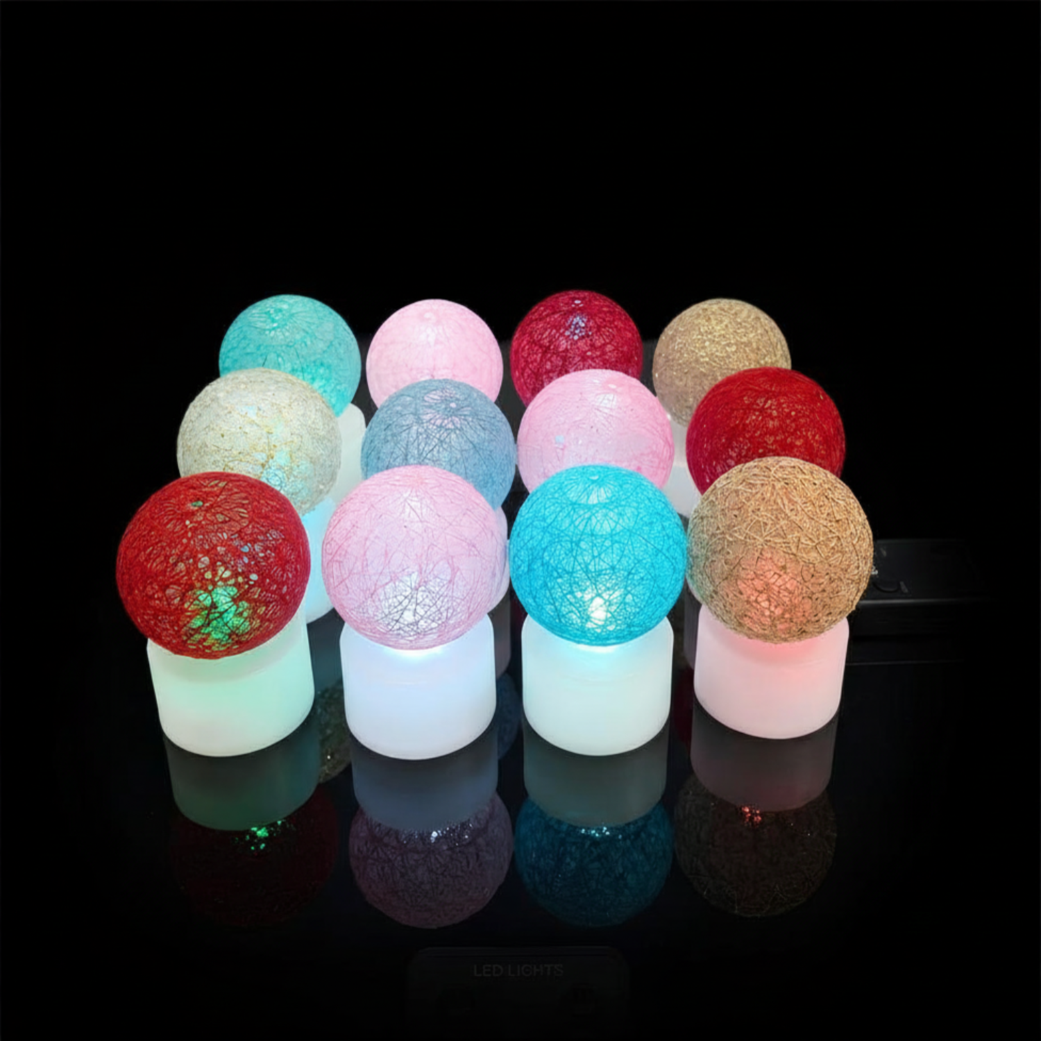 Ball Shaped LED Candle – Colorful Flameless 12pcs Decorative Ball Lights for Party, Festival, Home Decor & Table Decoration