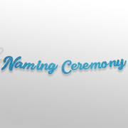 Blue cursive glitter naming ceremony cutout banner decoration
