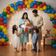 House Shaped Welcome Home Foil Balloon