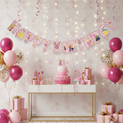 Barbie Themed Happy Birthday Banner for Girls