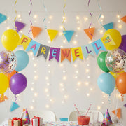 Multi Color Farewell Paper Bunting Flag Banner