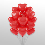 50 pcs red heart balloons for valentine decoration and anniversary setup

