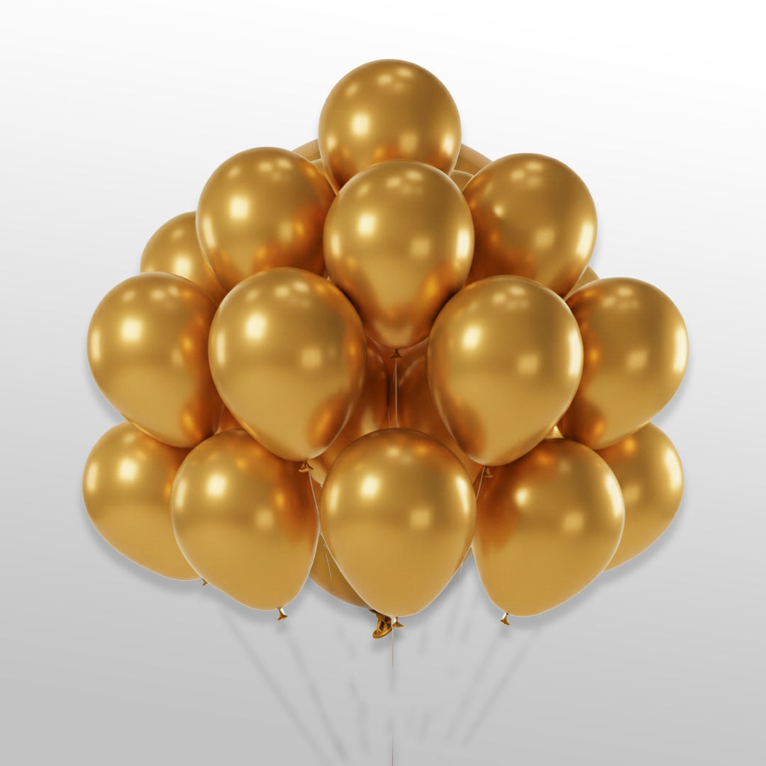 50 Pcs Golden Balloons Latex Party Round Balloon for Decorations