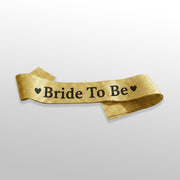 Golden Bride To Be Sash | Bridal Shower & Bachelorette Party Sash
