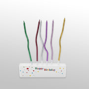 Shiny Curly Long Cake Candles