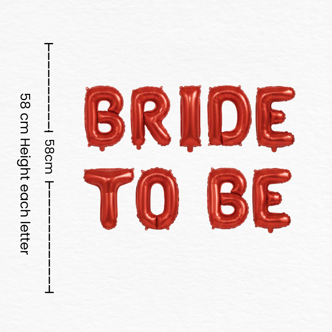 Bride To Be Red Foil Balloon