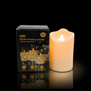 Small LED Swing Candle | Melting Shape White Flameless Decorative Light for Home Decor, Pooja, Mandir & Festive Candle Decoration