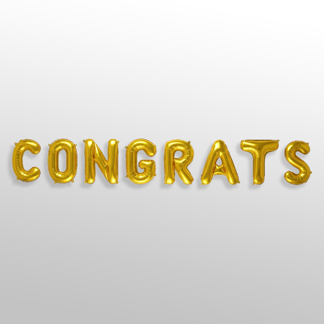 Congrats Golden Foil Balloon