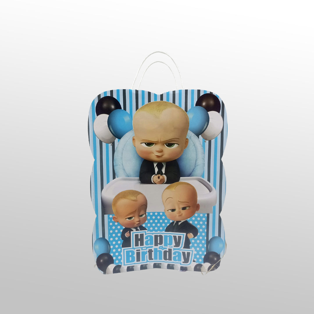 Boss Baby Striped Paper Gift Bag
Superhero Theme Birthday Bag for Kids