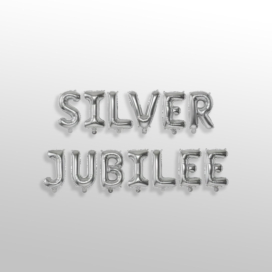 Silver Jubilee Silver Foil Balloon