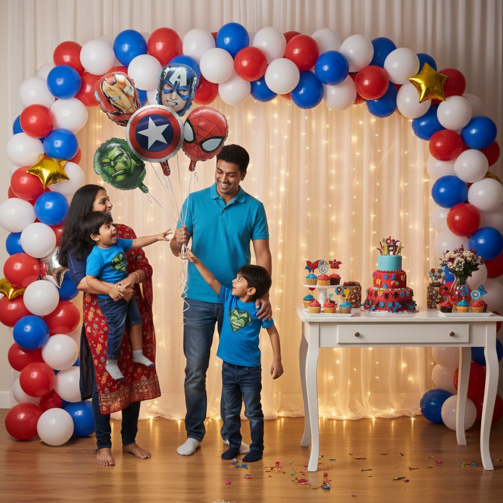 Avengers Hero Assembled Theme Foil Balloons – Set of 5