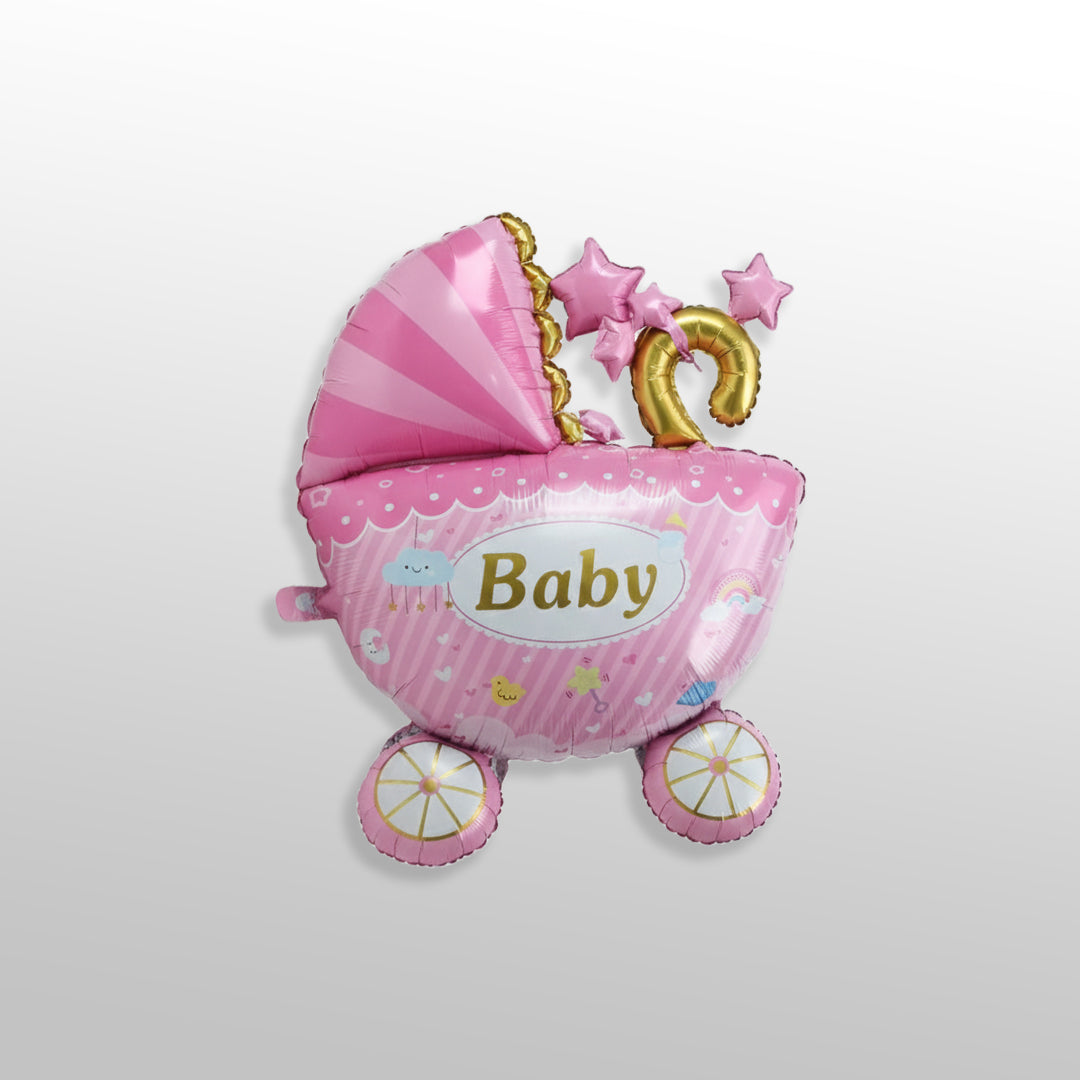 Pink Cradle Shape Baby Shower Foil Balloons