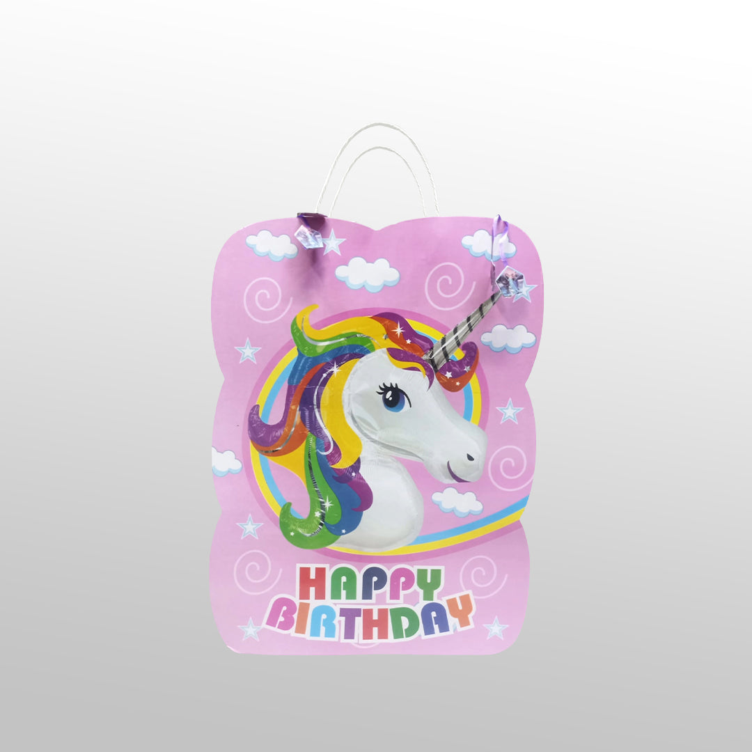 Pink Unicorn Paper Gift Bag with Handle
Girls Birthday Gift Packaging Bag