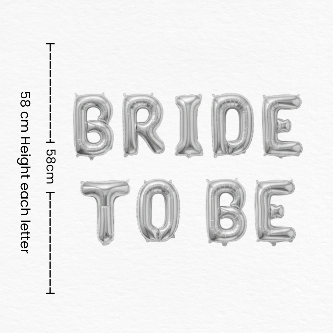 Bride To Be Silver Foil Balloon / Bride To Be Decoration / Bridal Shower Decorations / Bachelorette Party Decorations