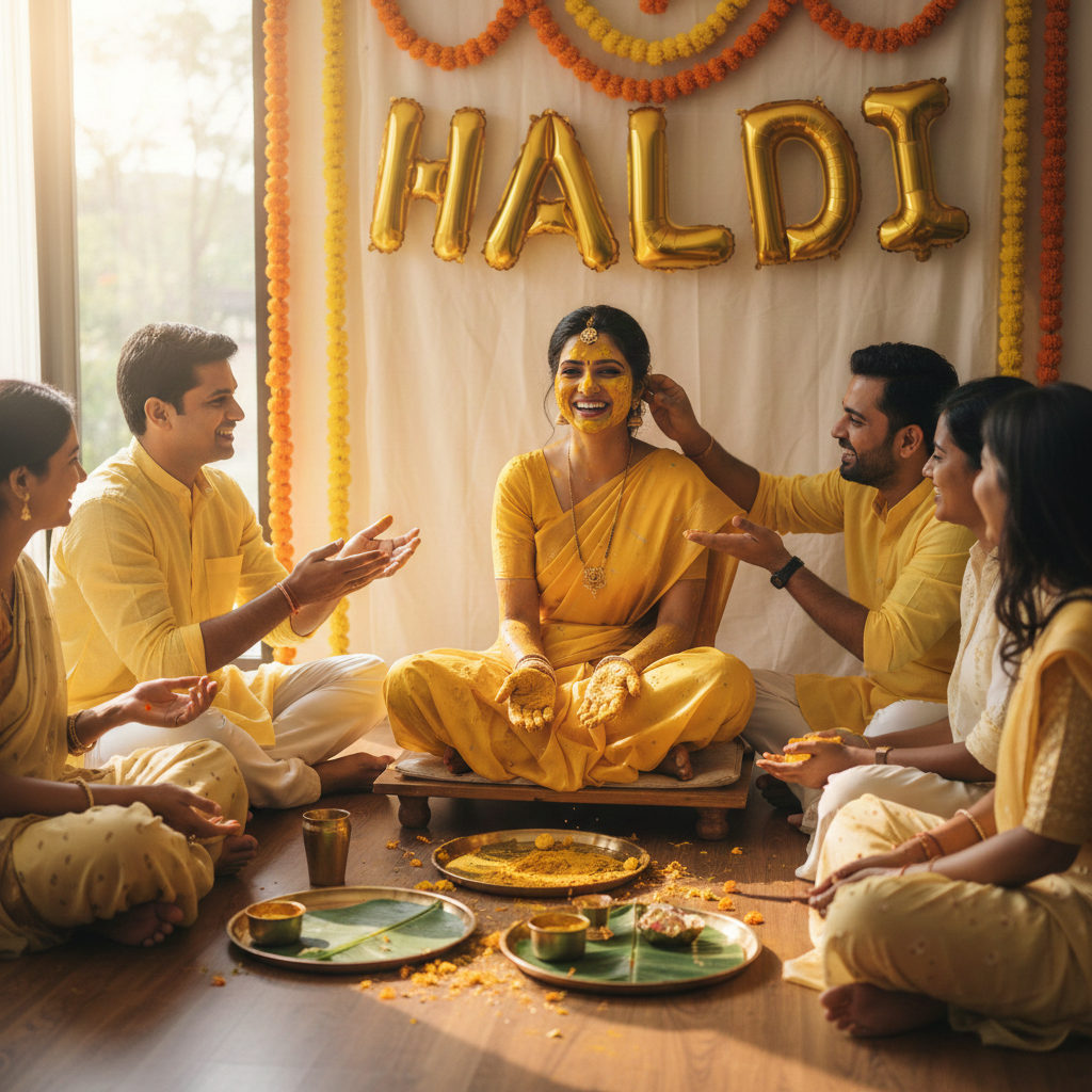 Haldi Golden Foil Balloon