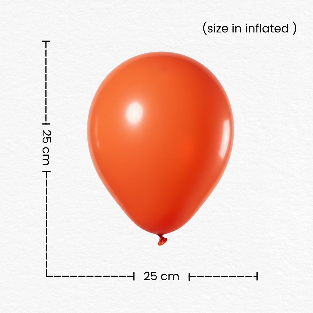 50 Pcs Orange Round Balloons / Orange Latex Balloons for Birthday Decoration / Orange Theme Party Balloons