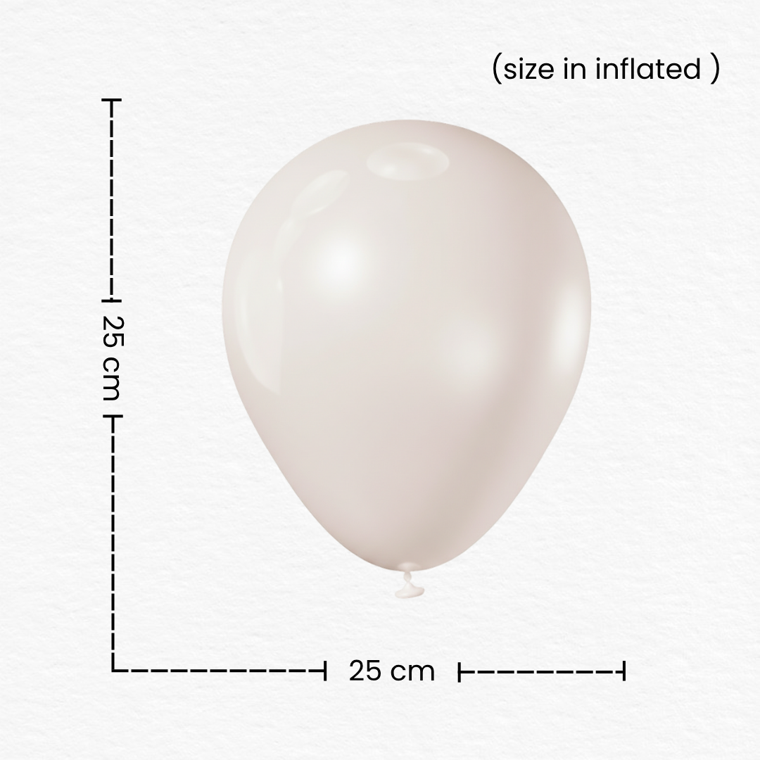 50 Pcs White Round Balloons / White Latex Balloons for Birthday Decoration / White Theme Party Balloons