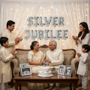 Silver Jubilee Silver Foil Balloon