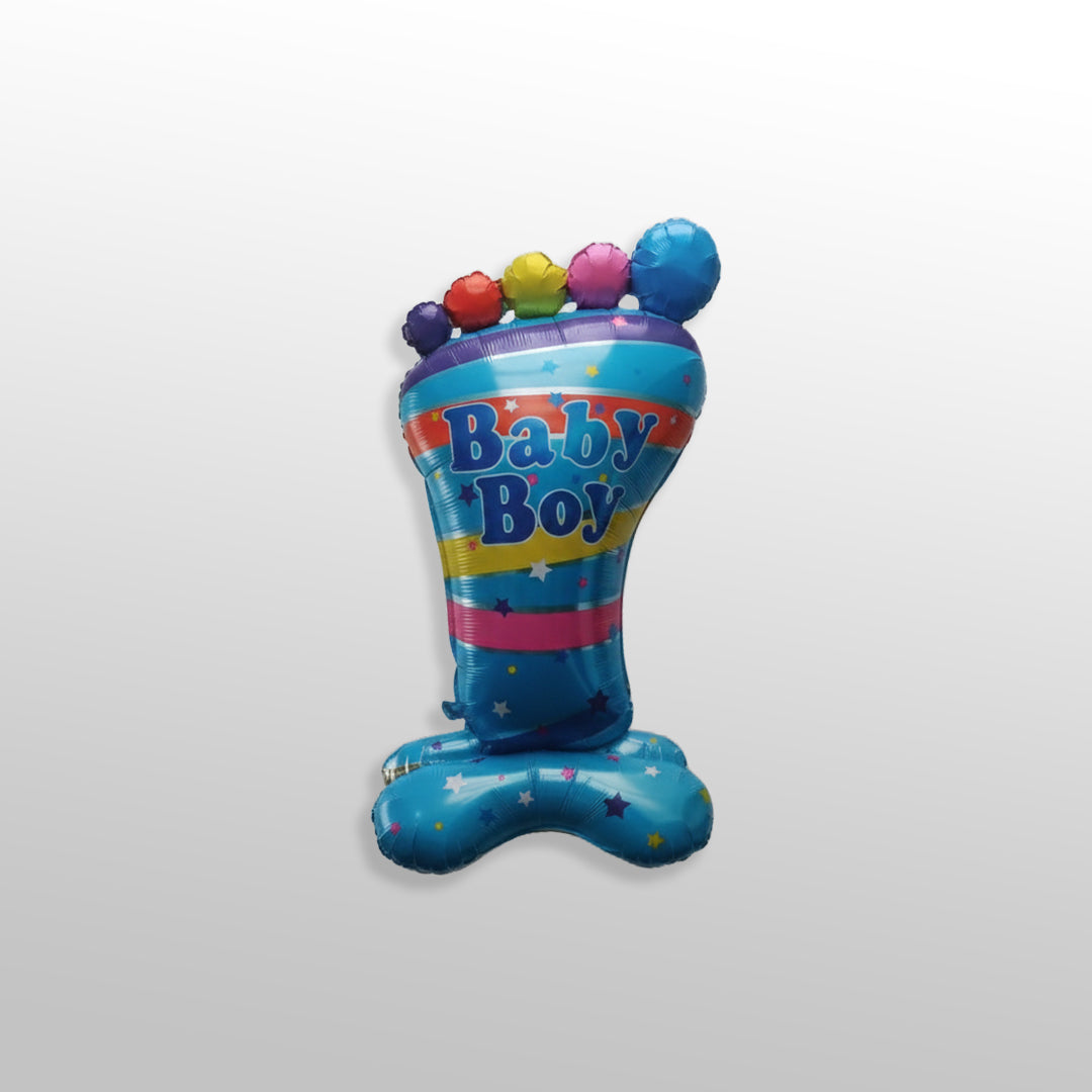 "It's a Boy" Footprint Standing Foil Balloon - Blue