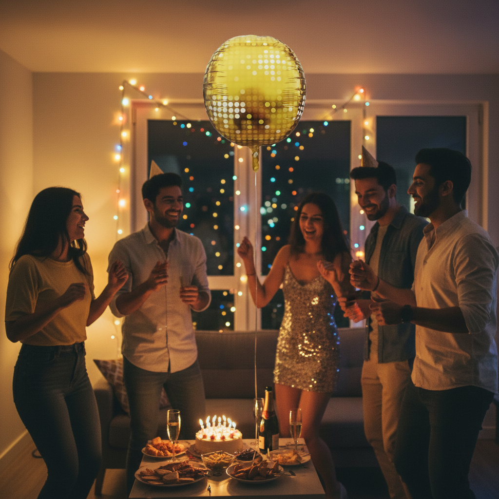 Disco Ball Shaped Foil Balloon