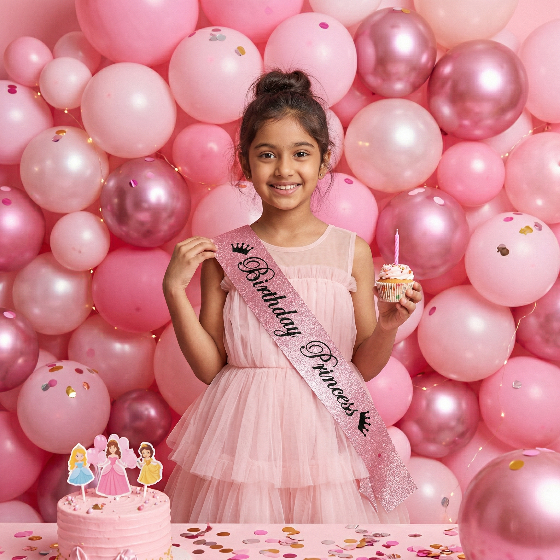 Pink Birthday Princess Glitter Sash for Girls
Birthday Party Accessory for Girls
