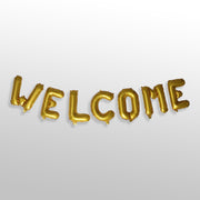 Welcome Golden Foil Balloon