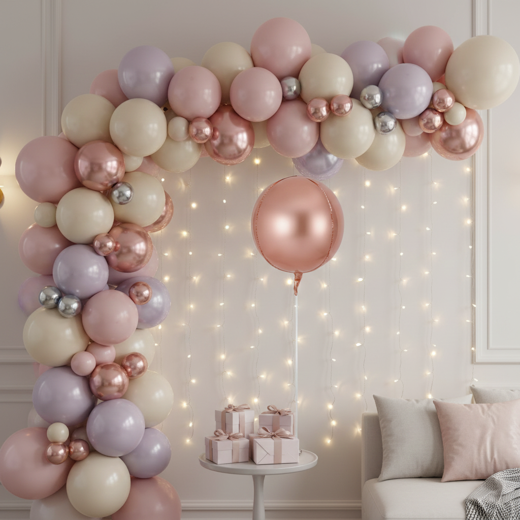 Rose Gold 3D & 4D Orbz Shaped Foil Balloon