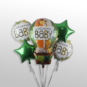 Jungle safari foil balloon set for welcome baby decoration
