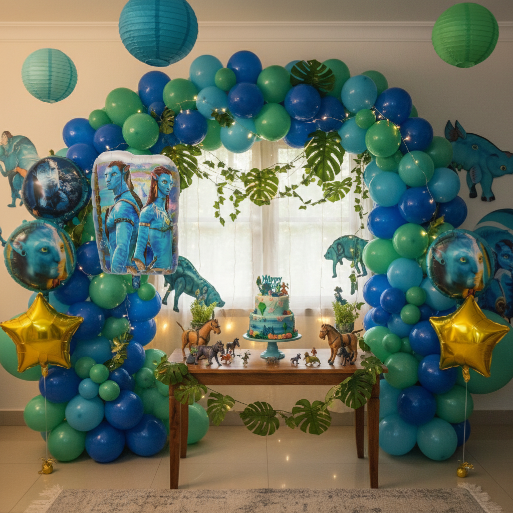 5 Pc Avatar Themed Foil Balloon Set