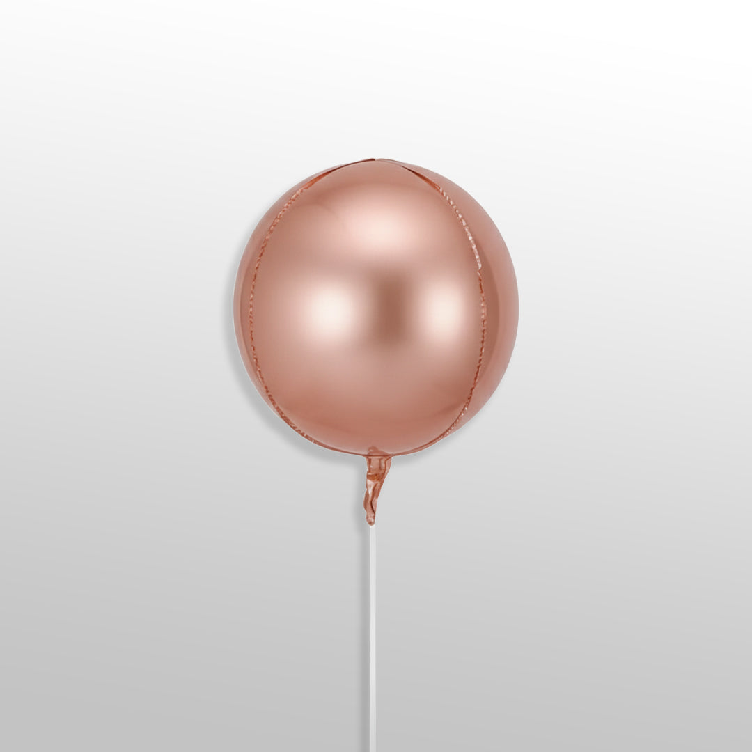 Rose Gold 3D & 4D Orbz Shaped Foil Balloon
