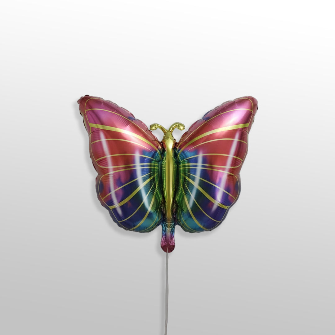 Rainbow Color Feather Butterfly Foil Balloon