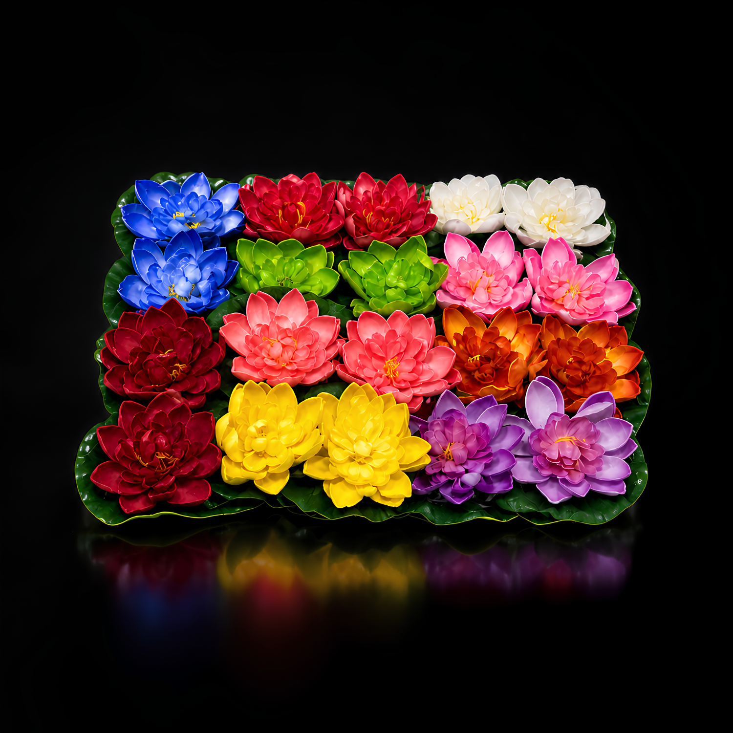 Lotus Flower Candles for Decoration | Multicolor Small Decorative Flower Candles for Diwali, Puja, Wedding & Festive Home Décor Use