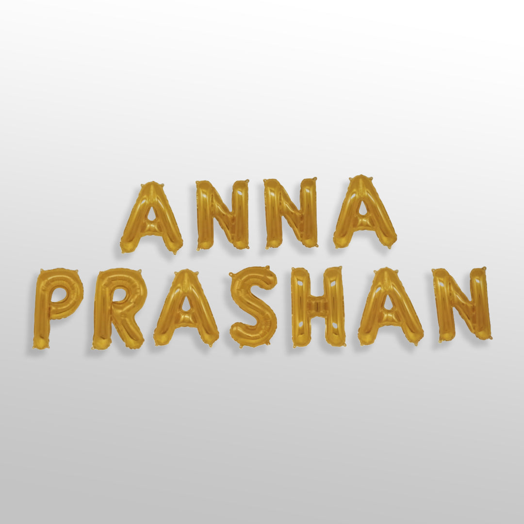 Anna Prashan Golden Foil Balloon