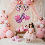5 Pcs Barbie Shoe Foil Balloon Set